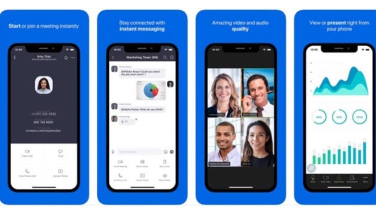 Zoom app for video calls 